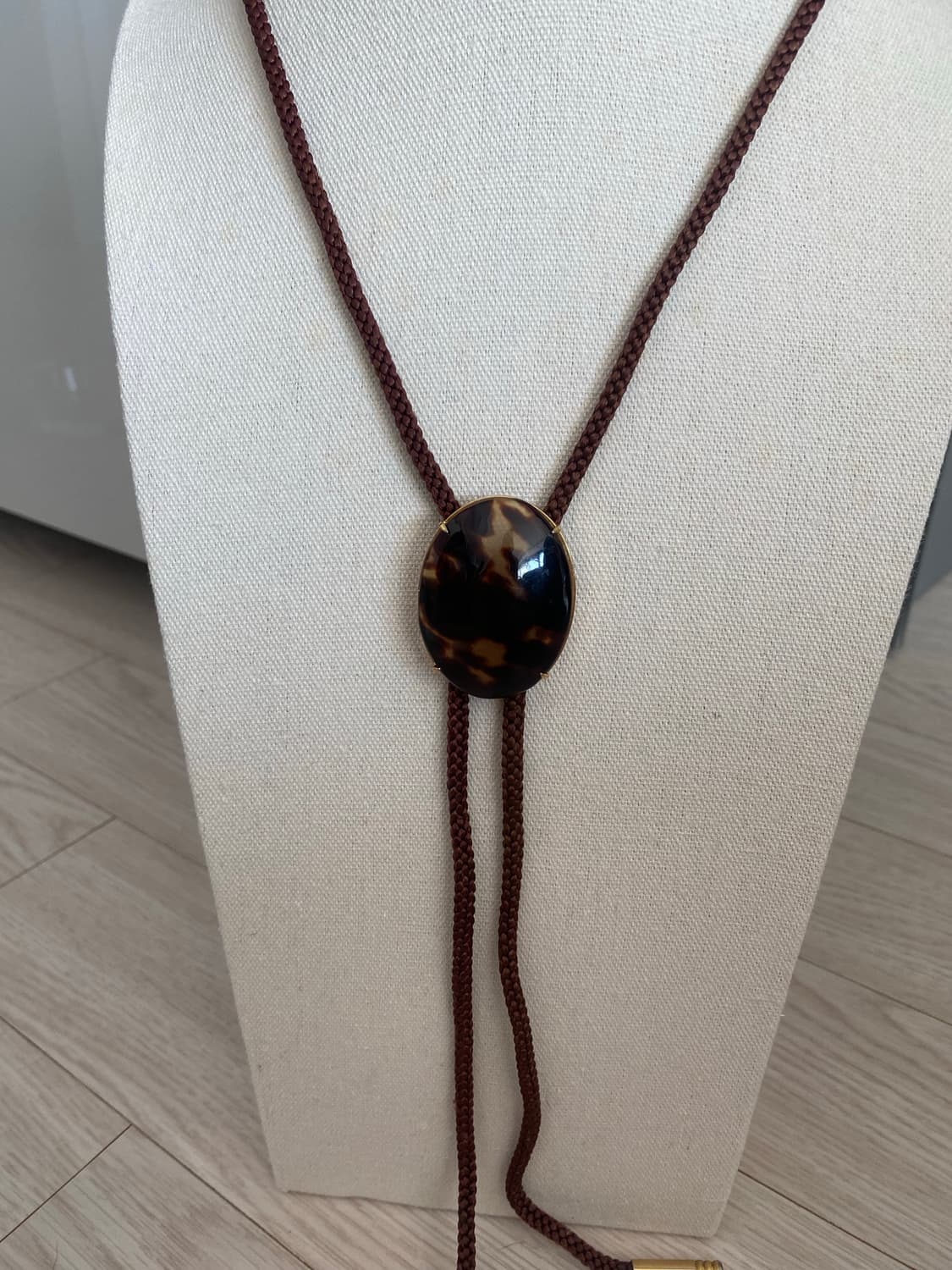 빈티지 볼로타이 호피 목걸이 상품이미지3