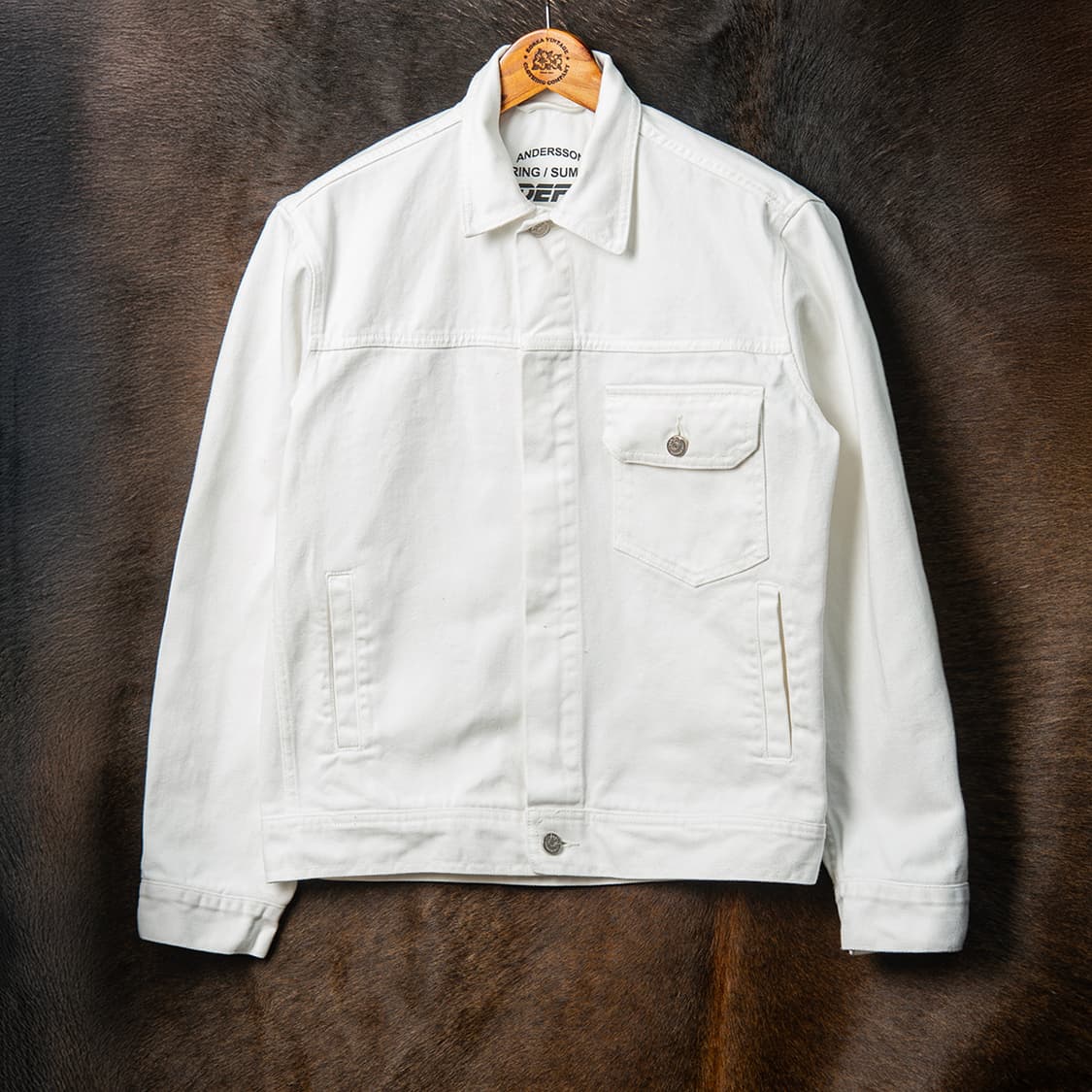 [M] 앤더슨벨 16ss 화이트 데님자켓 투웨이 집업  상품이미지1