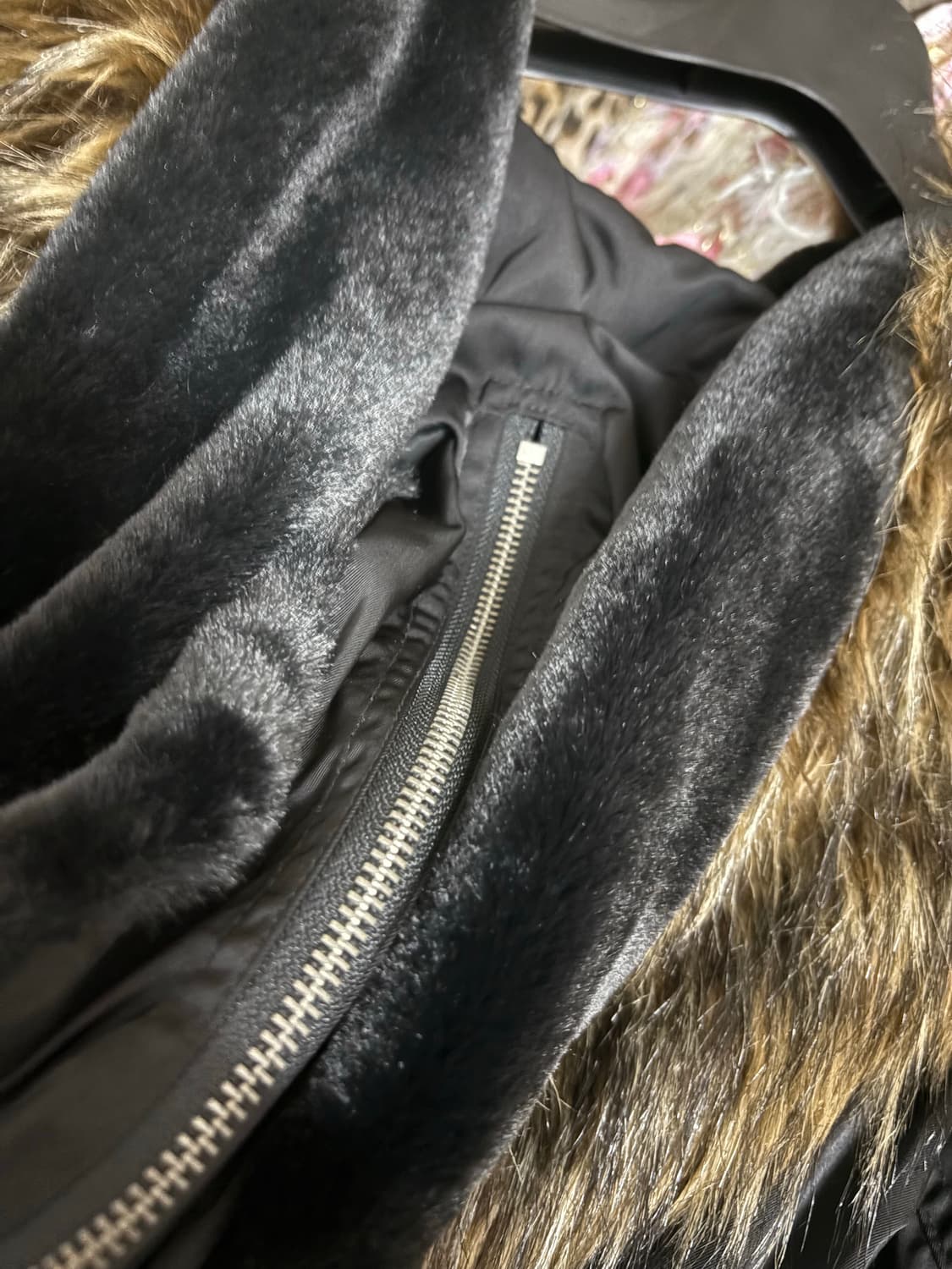 Azul by moussy 퍼 자켓 패딩 후드집업 크롭 상품이미지4