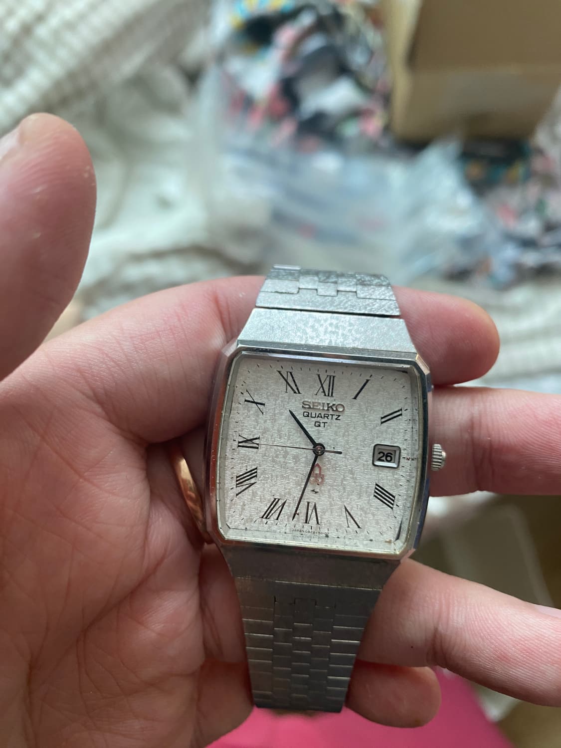 빈티지 세이코 seiko 눈꽃 눈송이  qt 0822-5010 쿼츠 상품이미지1