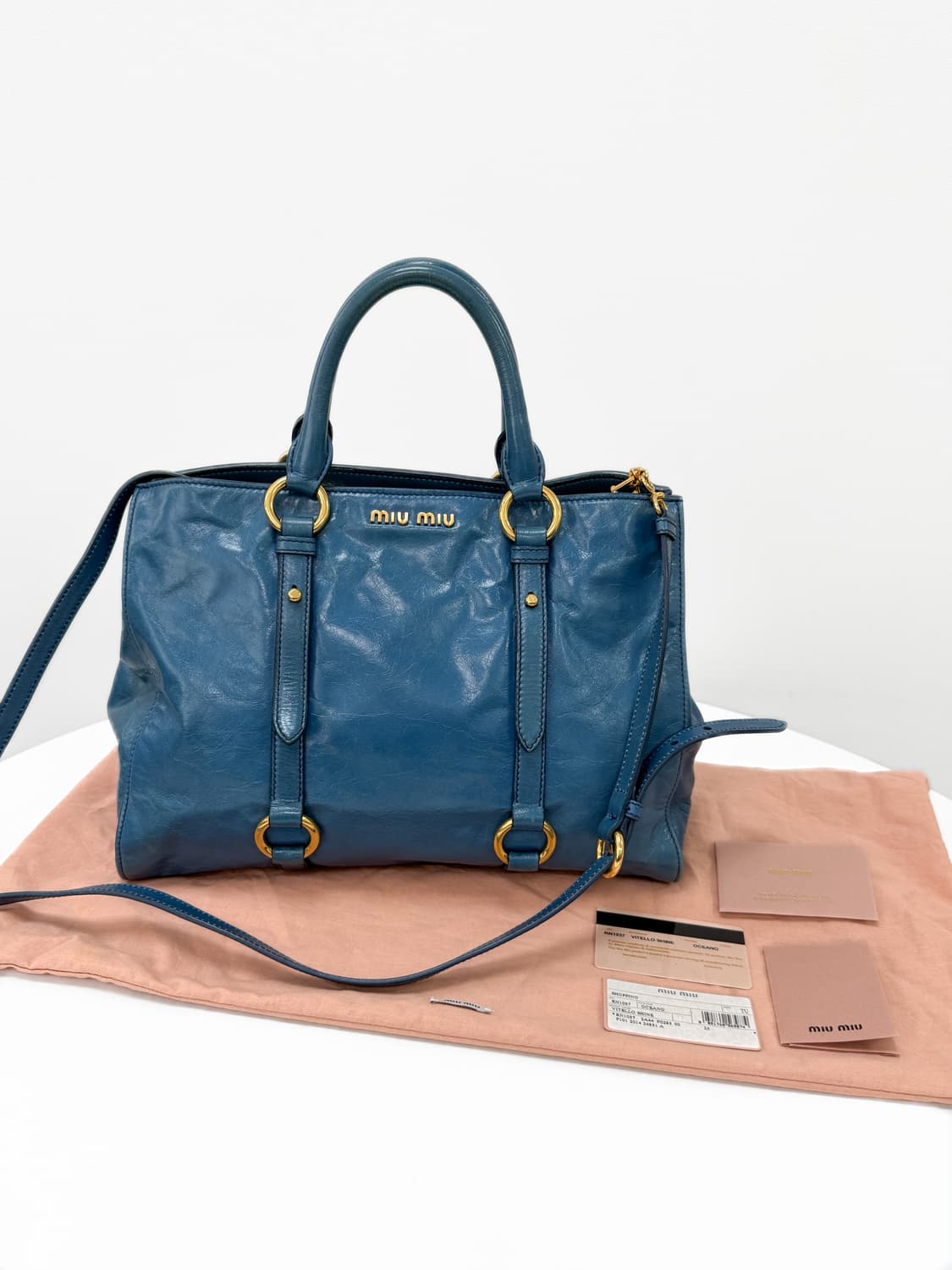 미우미우 비텔로 샤인 Oceano 2-Way Bag 상품이미지1