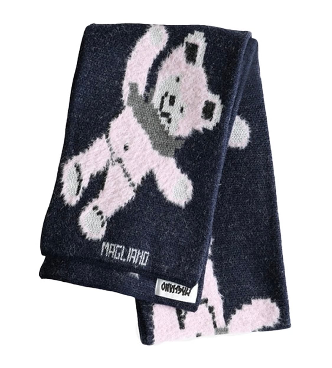 마리아노 25fw 테디베어 울 머플러/네이비 상품이미지4