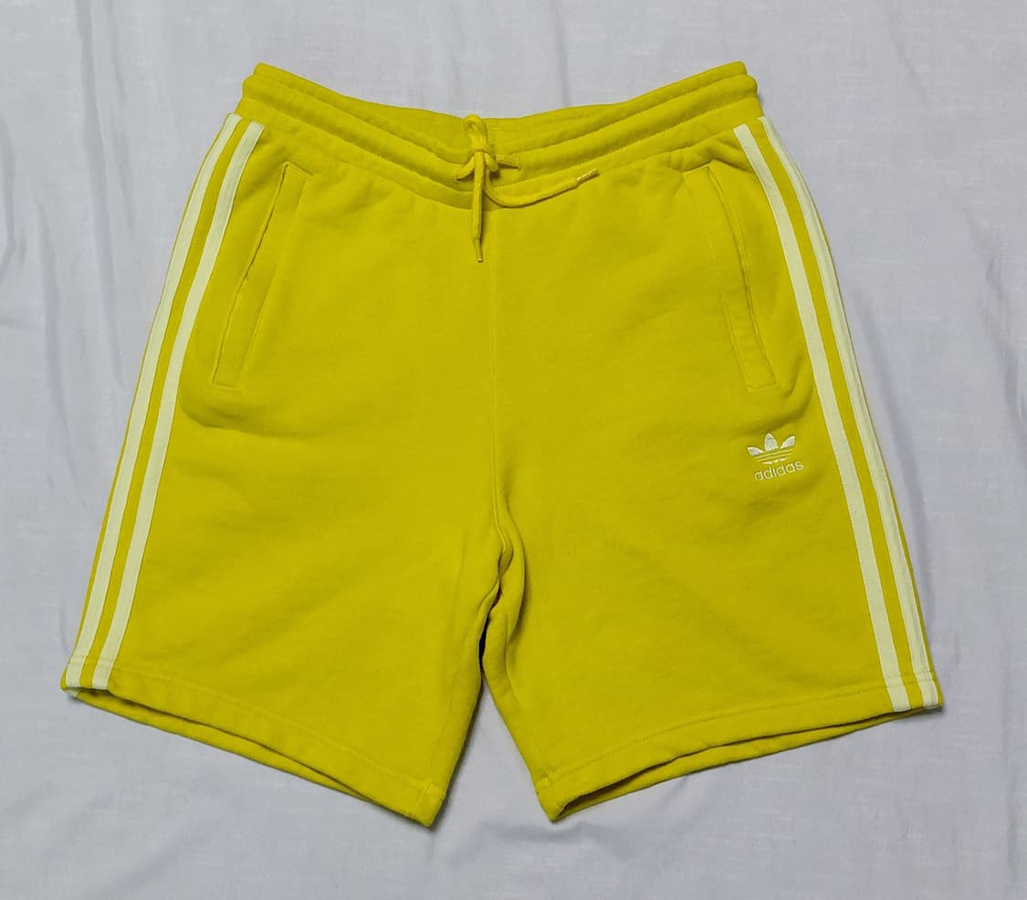 [M] 아디다스 오리지널스 3-스트라이프 스웨트 반바지 옐로우 상품이미지1