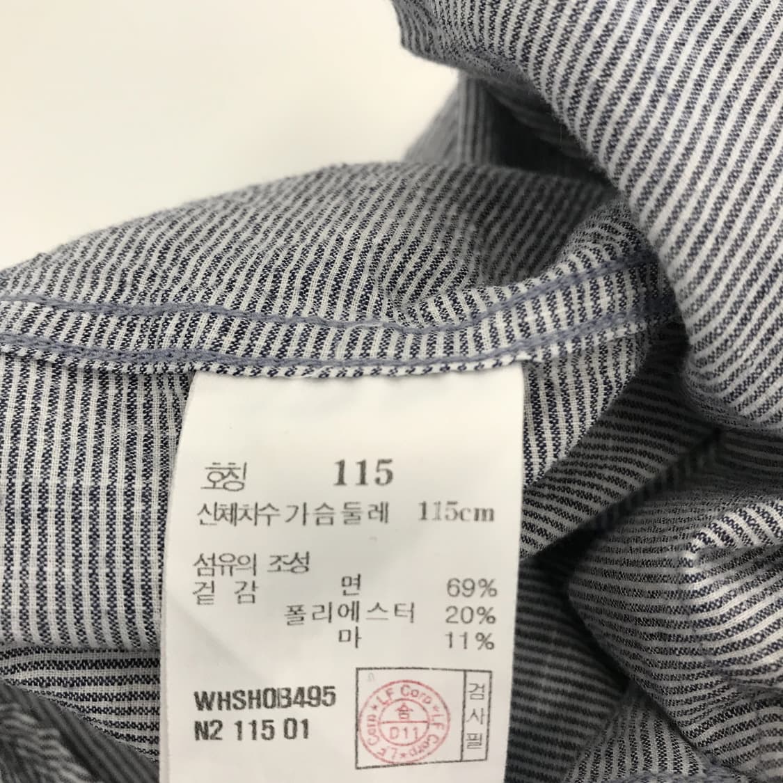 헤지스 린넨 혼방 시어서커셔츠 [115사이즈] 상품이미지6