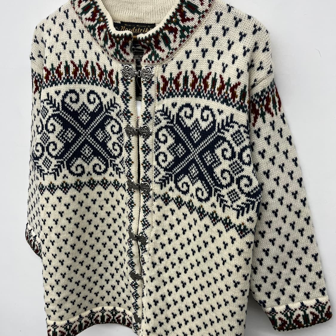 Hand made Nordstrikk 노르딕 패턴 울 가디건 L 상품이미지3