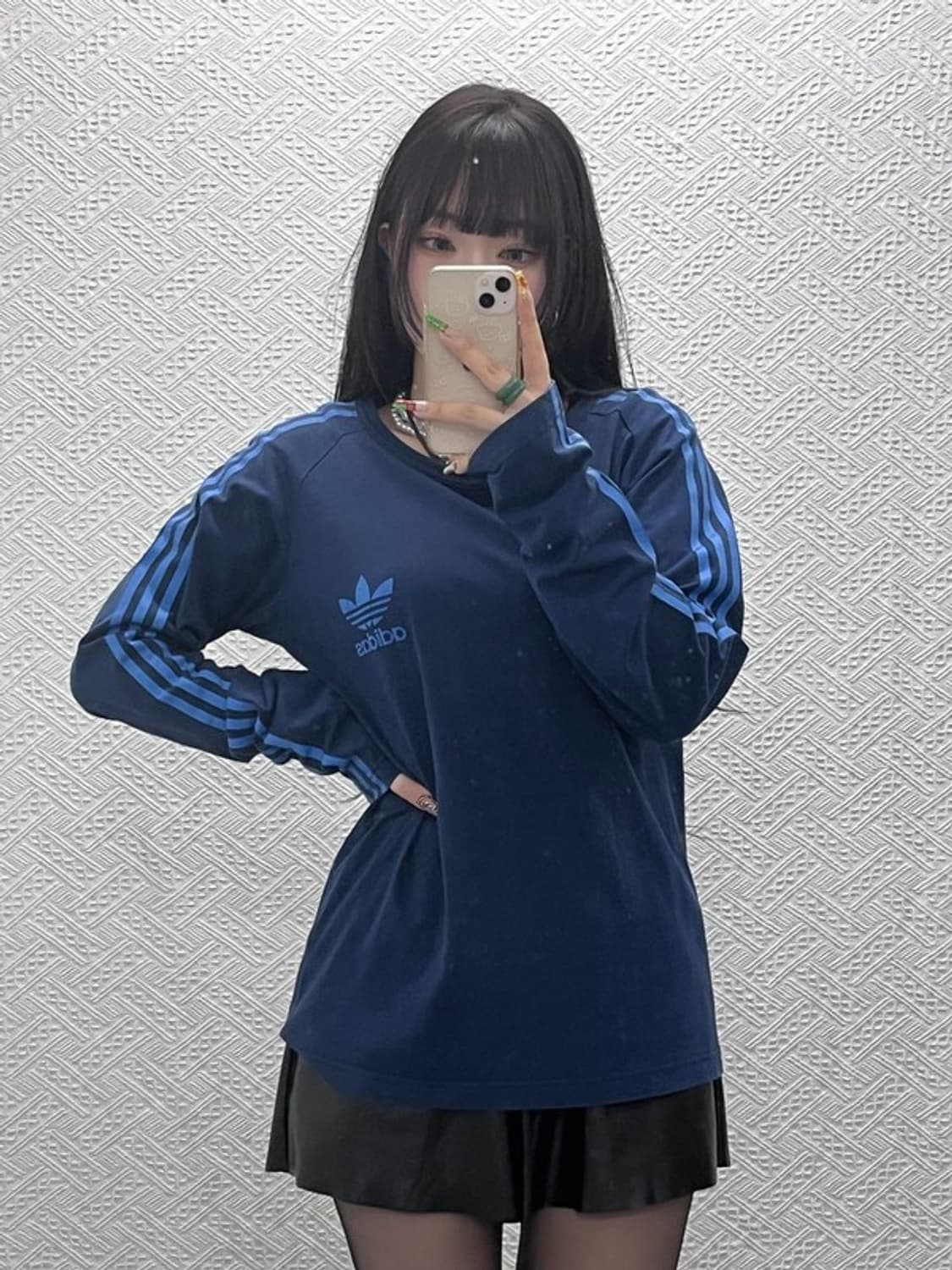 아디다스 스타디움 오리지널 블루 삼선 롱슬리브 100 C09588 상품이미지2