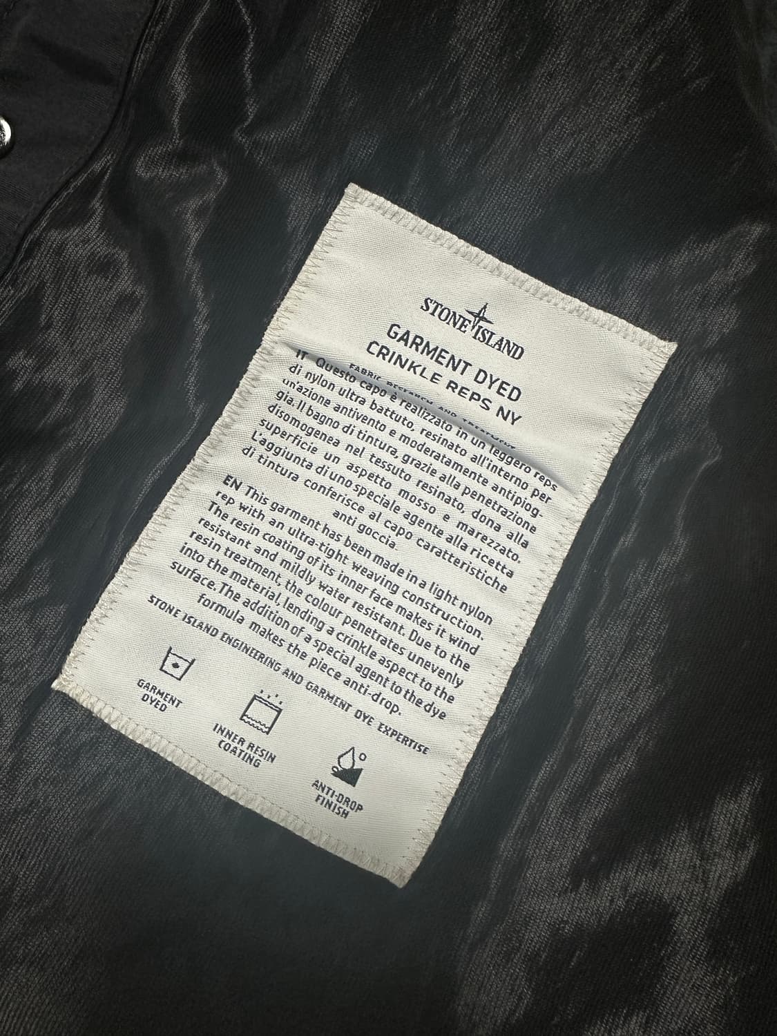 스톤아일랜드 25ss 안티 드롭 크링클랩스 후드 자켓 바람막이 L 상품이미지2