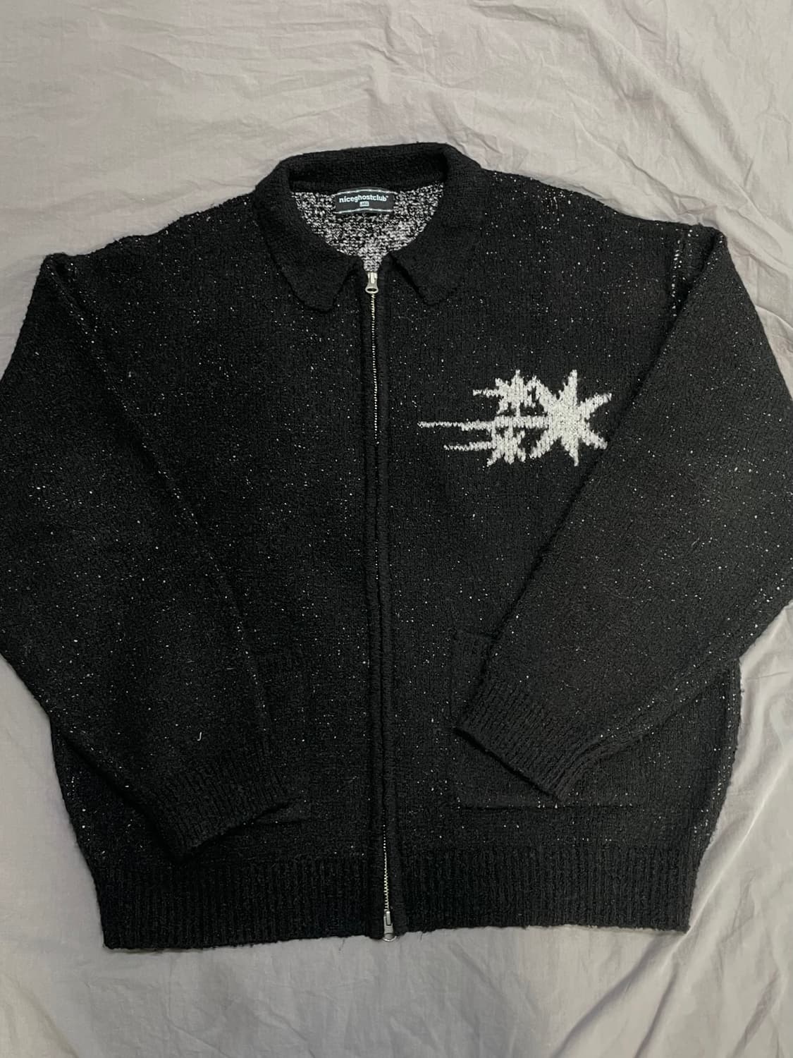 나이스고스트클럽 유니콘 부클 집업가디건 상품이미지1