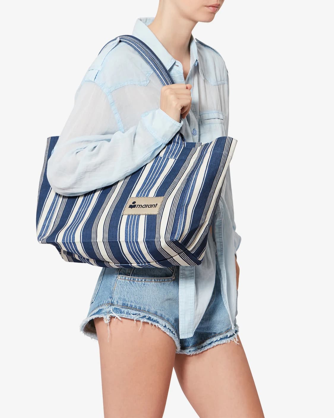 이자벨마랑 26ss YENKY 지퍼 핸드백/블루 상품이미지1