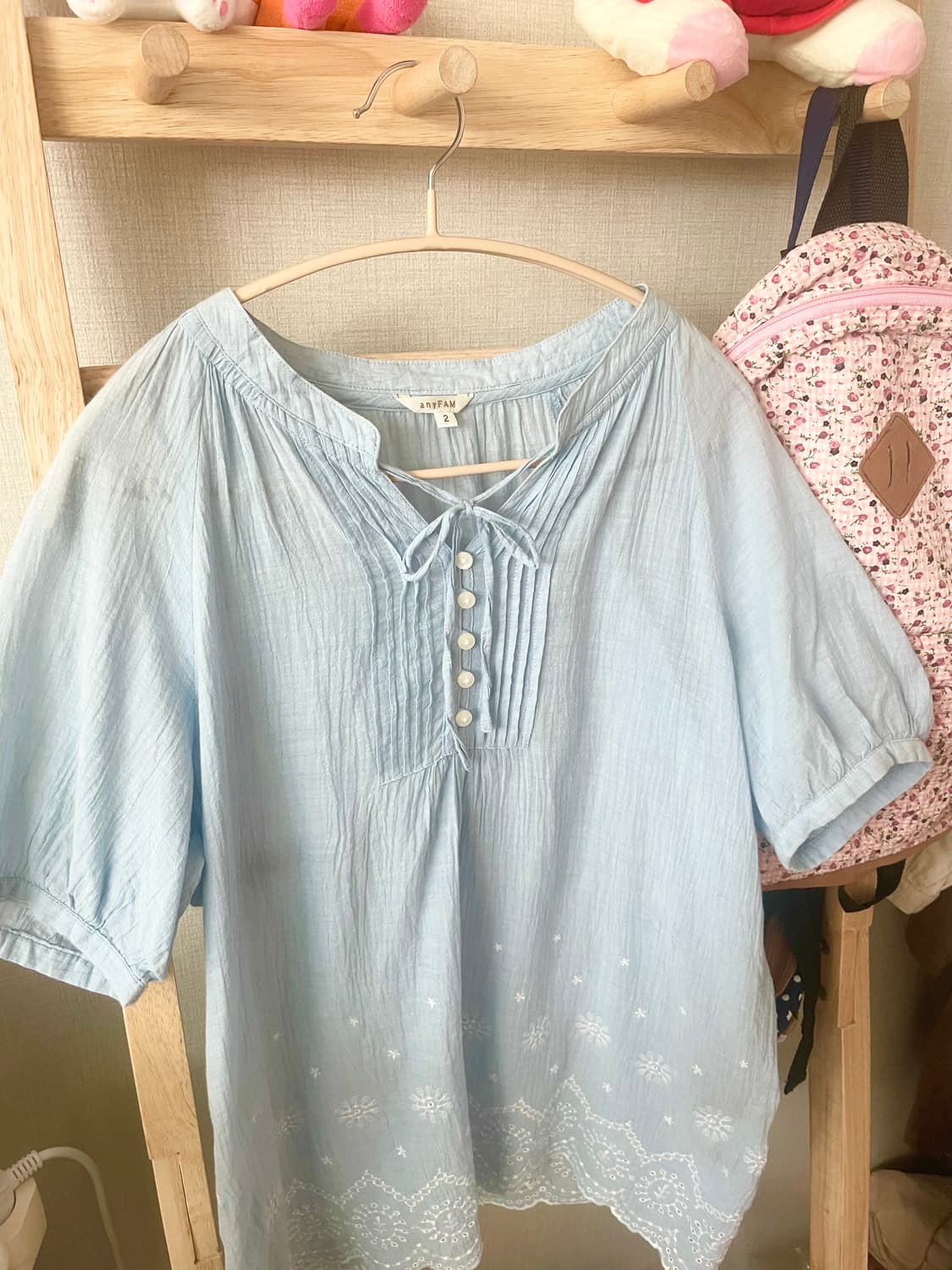 모리걸 빈티지 여름 모리 블라우스 🩵🎀 상품이미지2