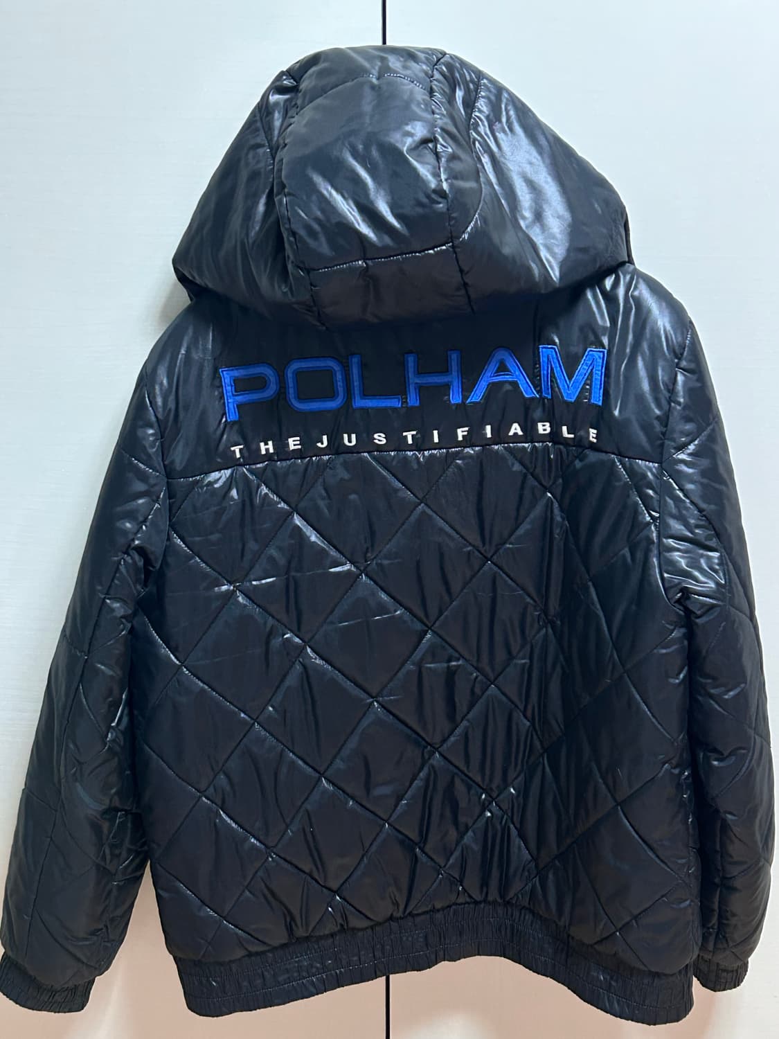 폴햄 블랙 후드 퀼팅 패딩 100 상품이미지2