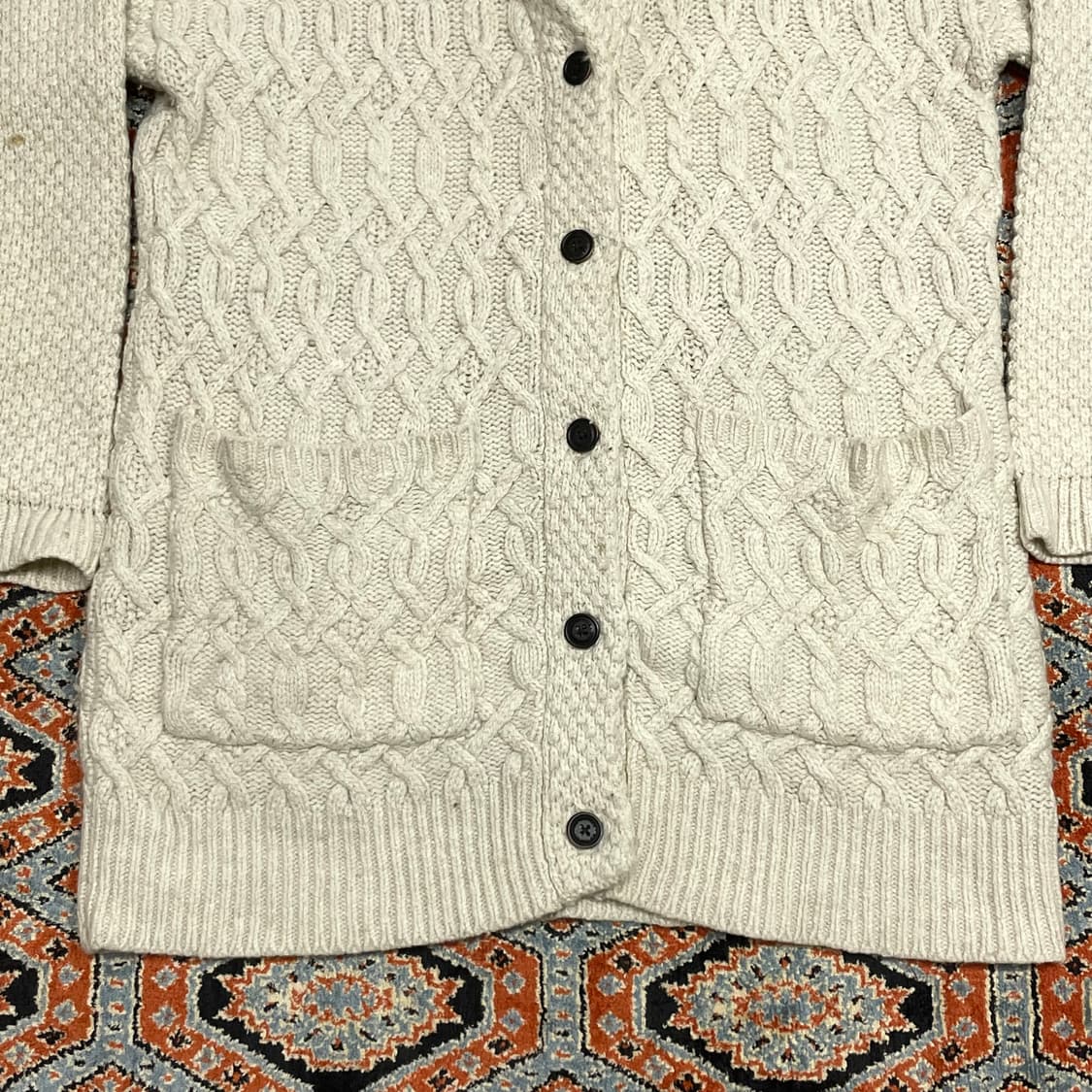 타미힐피거 베이지 로브 피셔맨 가디건 여성M 상품이미지3