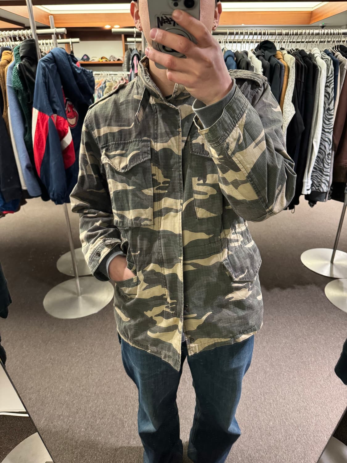 M)Japanese vintage 카모패턴 M-65 필드 자켓 상품이미지2