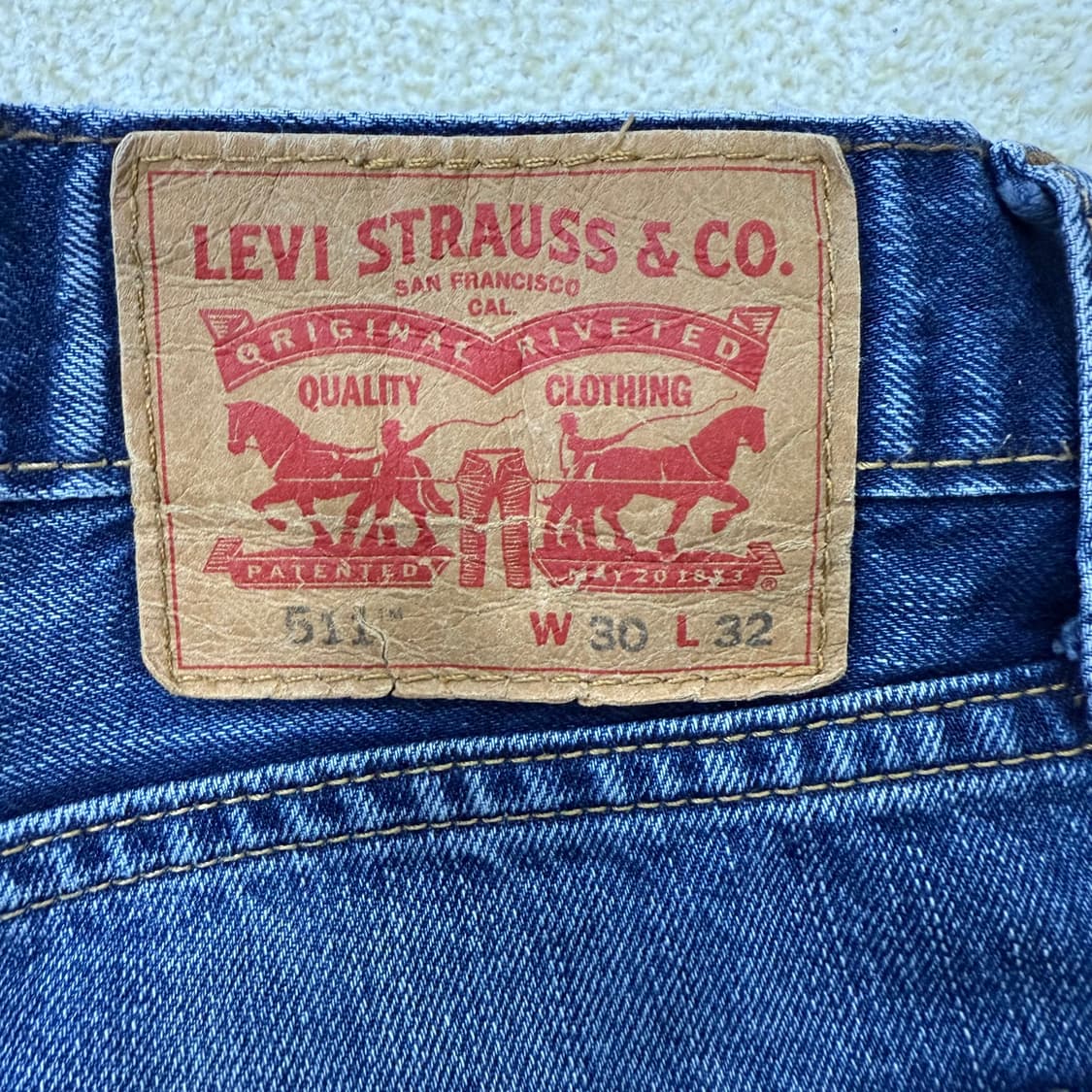 [W30 L32] 리바이스 511 데미지 데님팬츠 1231T1 상품이미지3