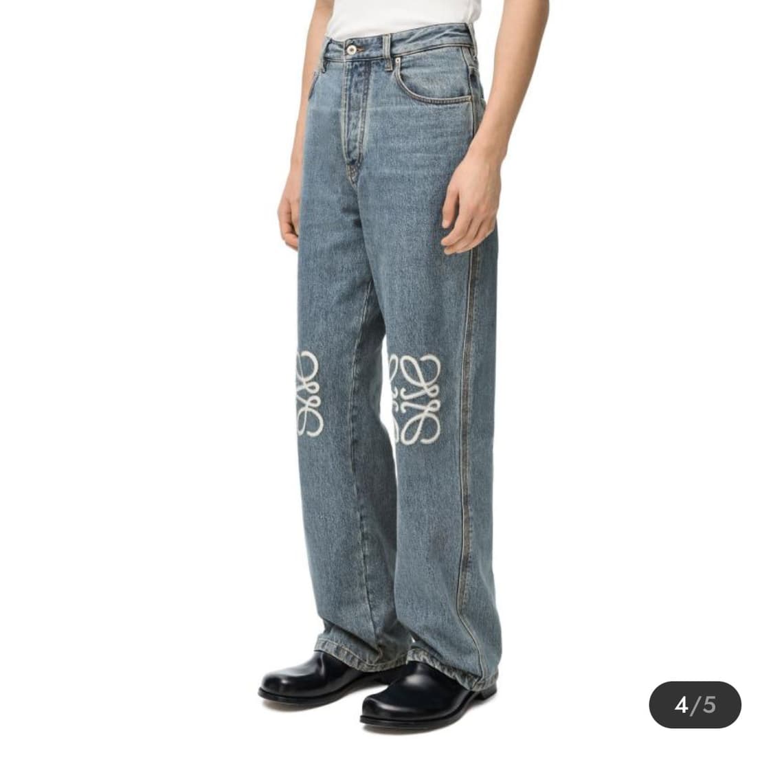 로에베 아나그램 데님팬츠 미드블루 택달린 새상품 46사이즈 상품이미지5