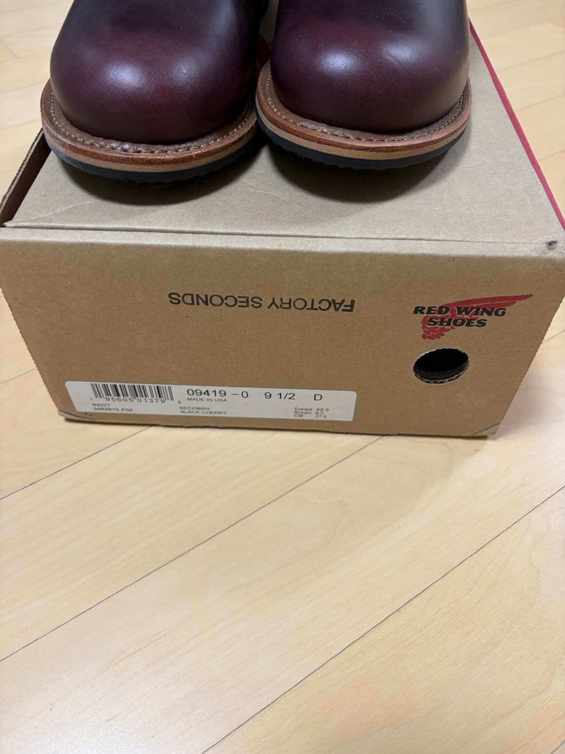 레드윙 9419 블랙체리 9.5 새상품 상품이미지4