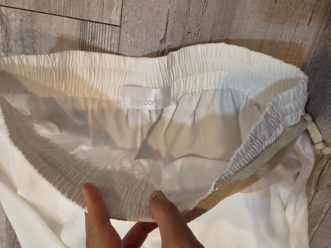 비쿨식스 여성 화이트밴딩세미와이드팬츠 상품이미지8