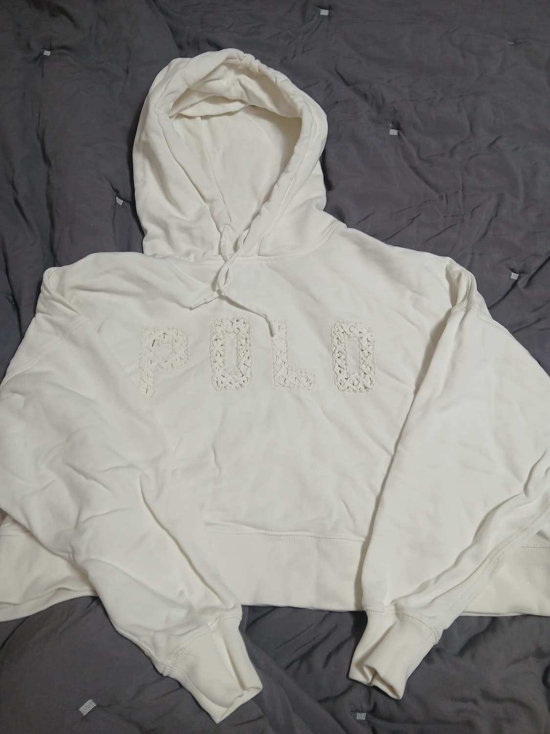 폴로 크롭기장 후드티 상품이미지1