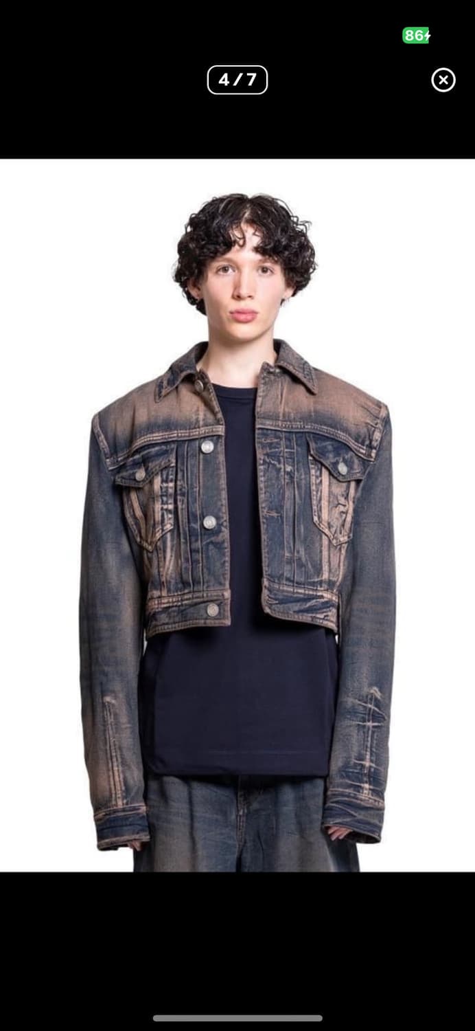 준지 [Runway] Denim Cropped Trucker 자켓 상품이미지3