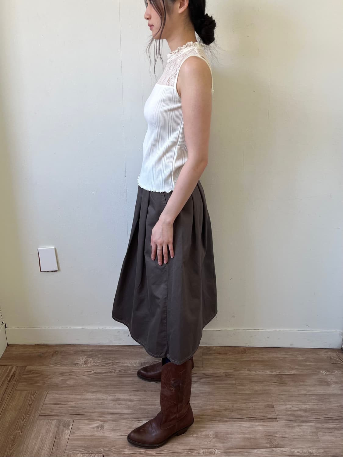 COLZA 화이트 슬리브리스 상품이미지9