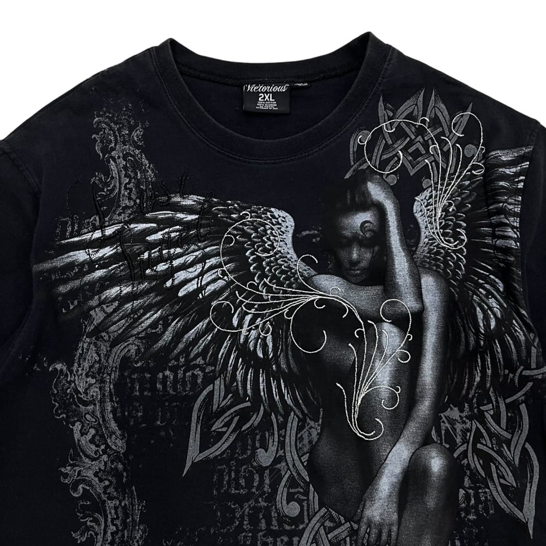 재팬 락시크맛 윙스 프린팅 블랙 반팔티 2XL 상품이미지5