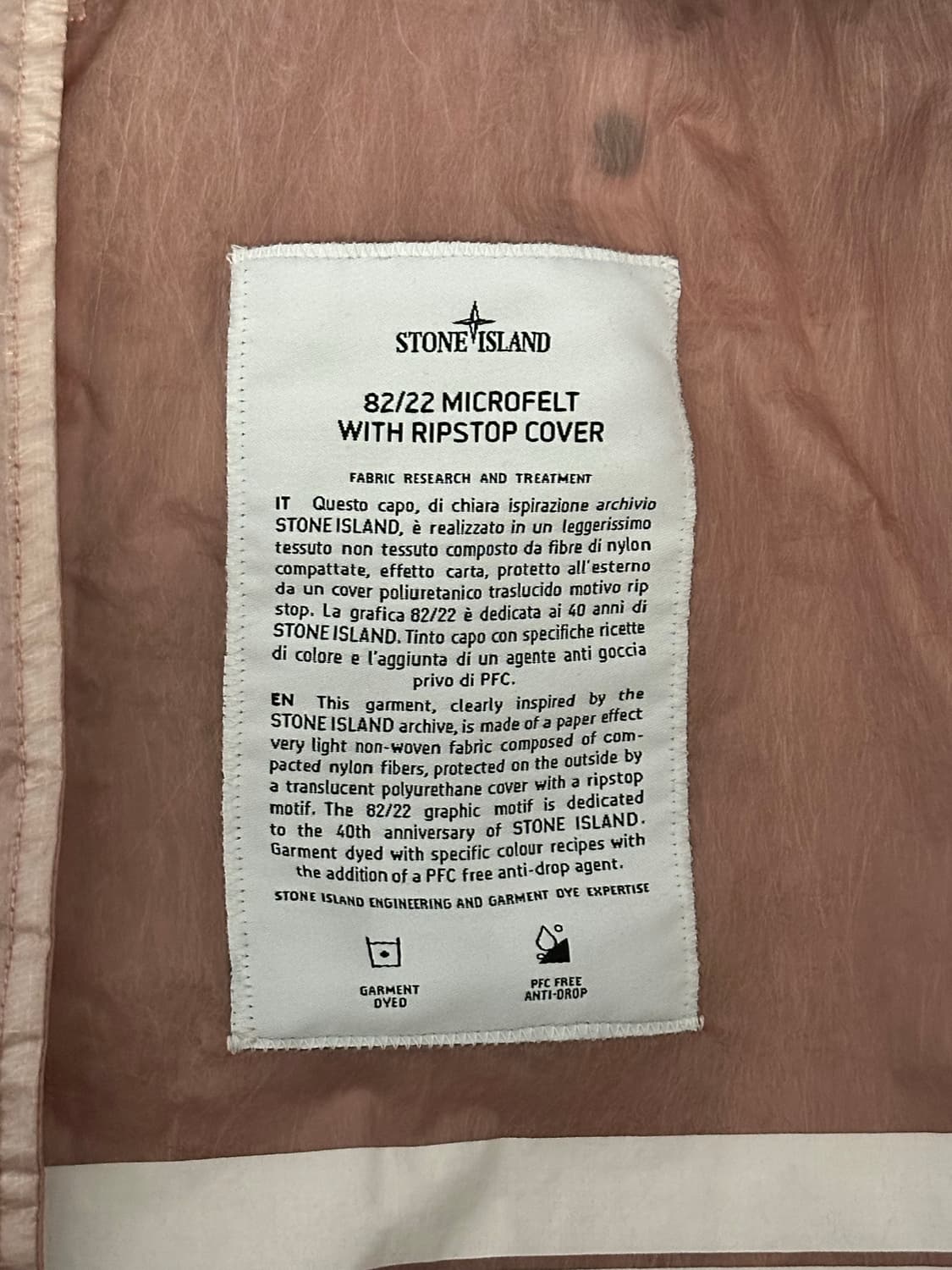 스톤아일랜드 82/22 40주년 마이크로 패딩 22fw 새상품 상품이미지2