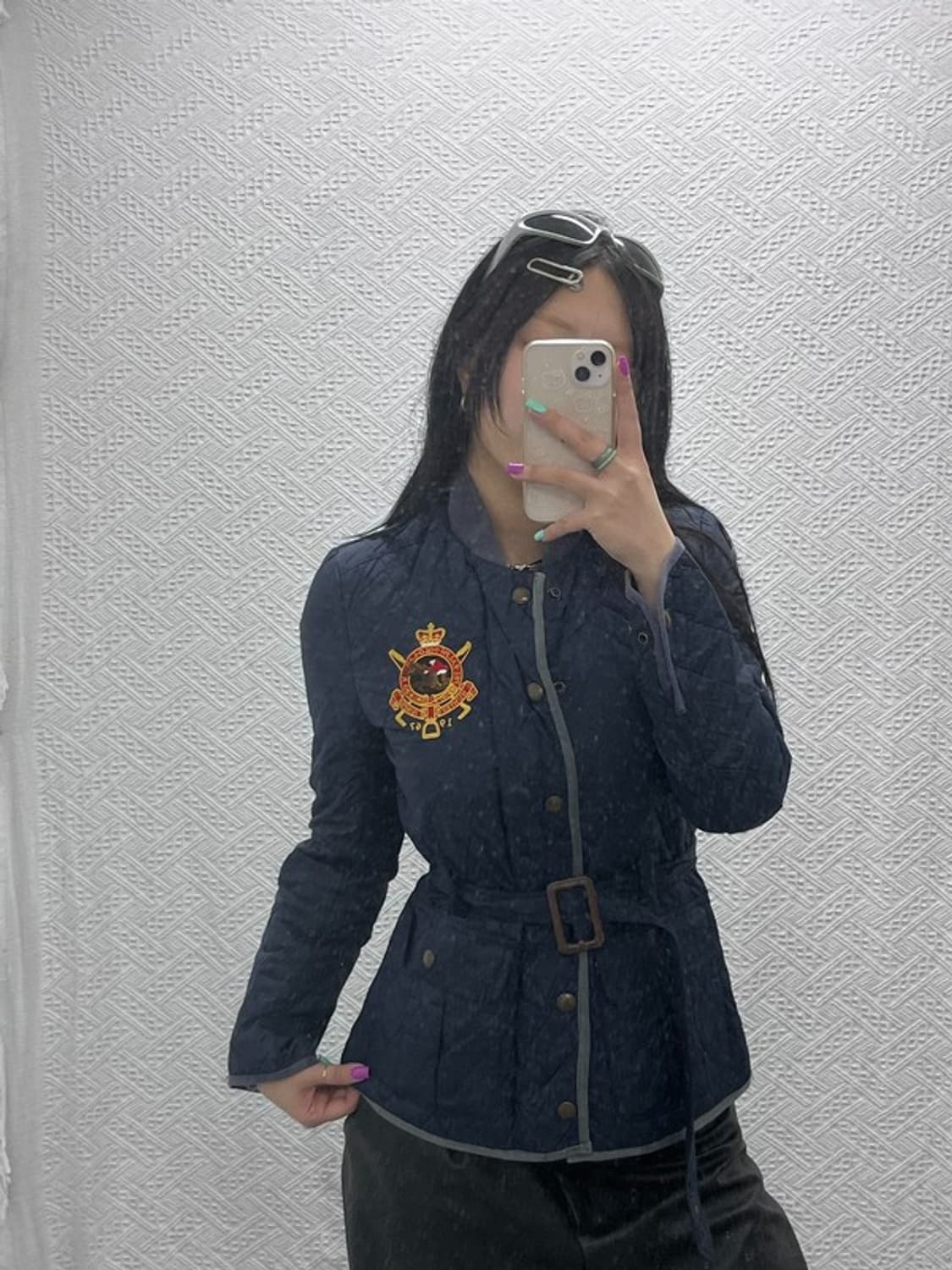 폴로 랄프 로렌 올드스쿨 자수로고 벨티드 경량 패딩 M C06855 상품이미지2