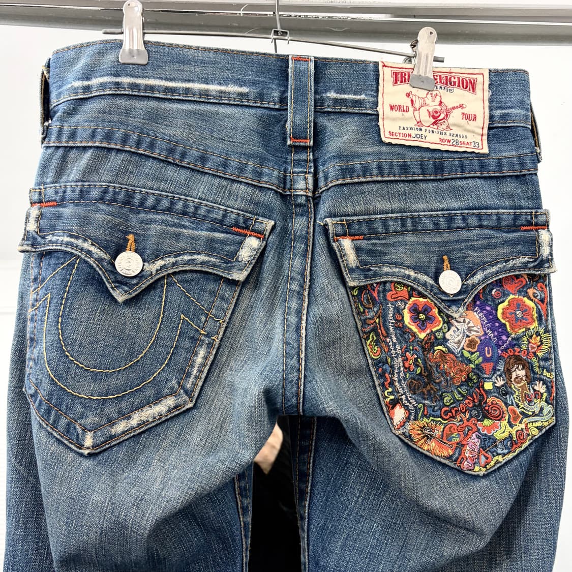 트루릴리전 오리엔탈 자수 부츠컷 데님 팬츠 상품이미지6