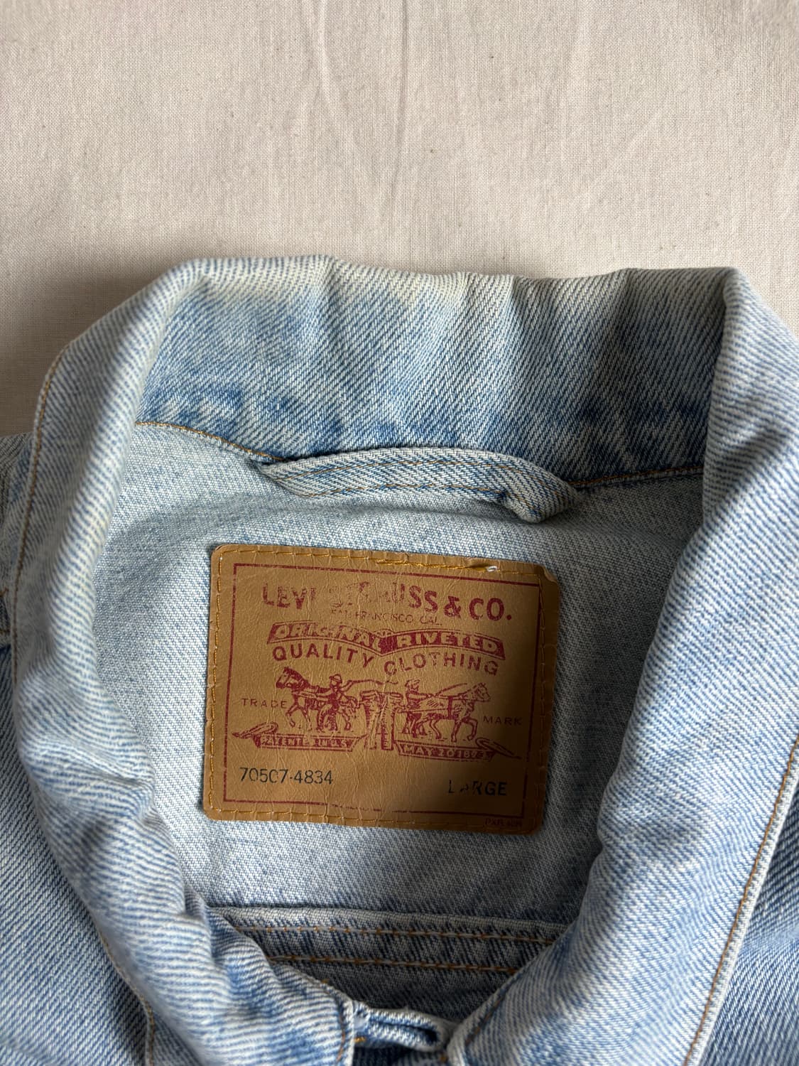 90s Levis 리바이스 데님 트러커 자켓 L 상품이미지5