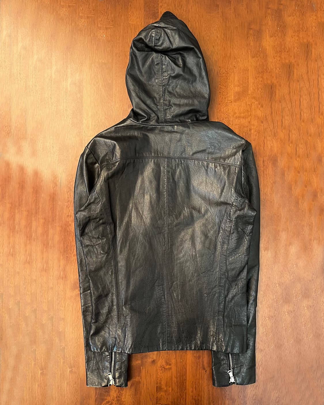 Harlem Rounge 풀집업 레더 후드 재킷 상품이미지2