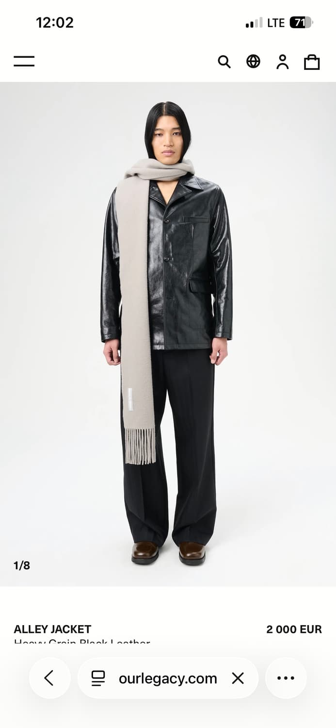 아워레가시 엘리 카코트 가죽 자켓 48 새상품 상품이미지3