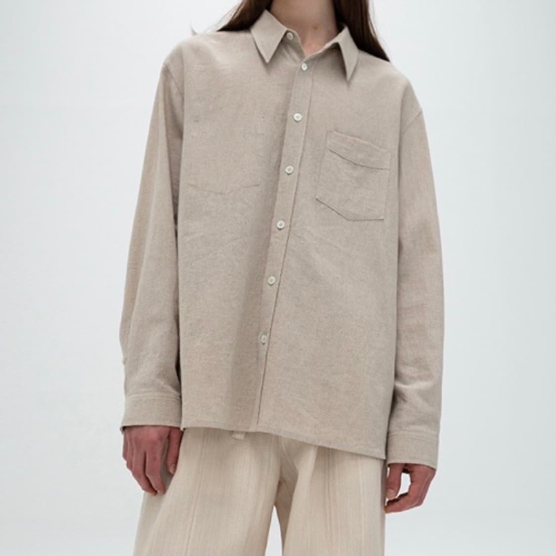 COOR 쿠어 세미 오버핏 린넨 셔츠 S사이즈 상품이미지1