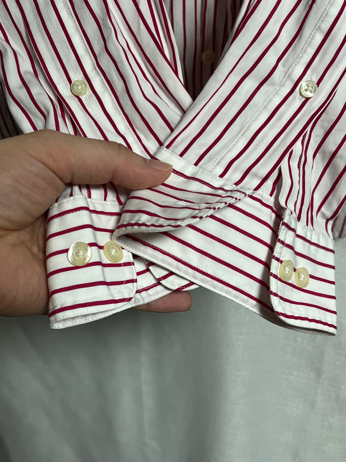 새상품 공용 브룩스 브라더스 스트라이프 셔츠L 상품이미지2