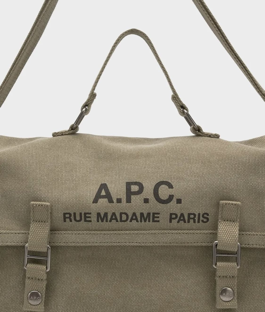 (새상품55%할인)APC 아페쎄 레쿠퍼레이션 사첼형 토트백/숄더백 카키 상품이미지5