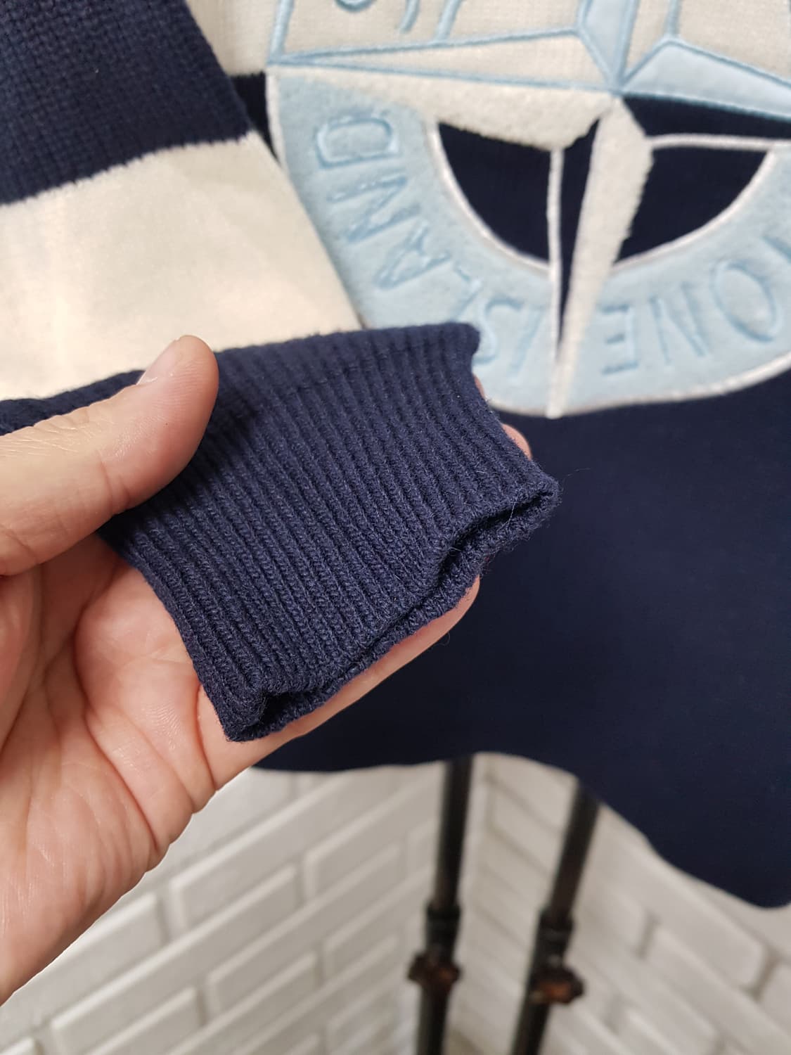 [12/44~55/정품] 스톤아일랜드 캐시미어혼방 빅로고니트 상품이미지5