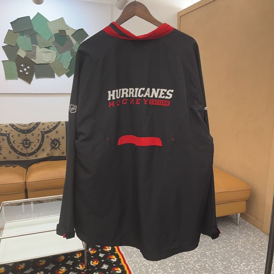 리복 NHL 허리케인스 오버핏 바람막이 윈드브레이커 자켓 L C07339 상품이미지4