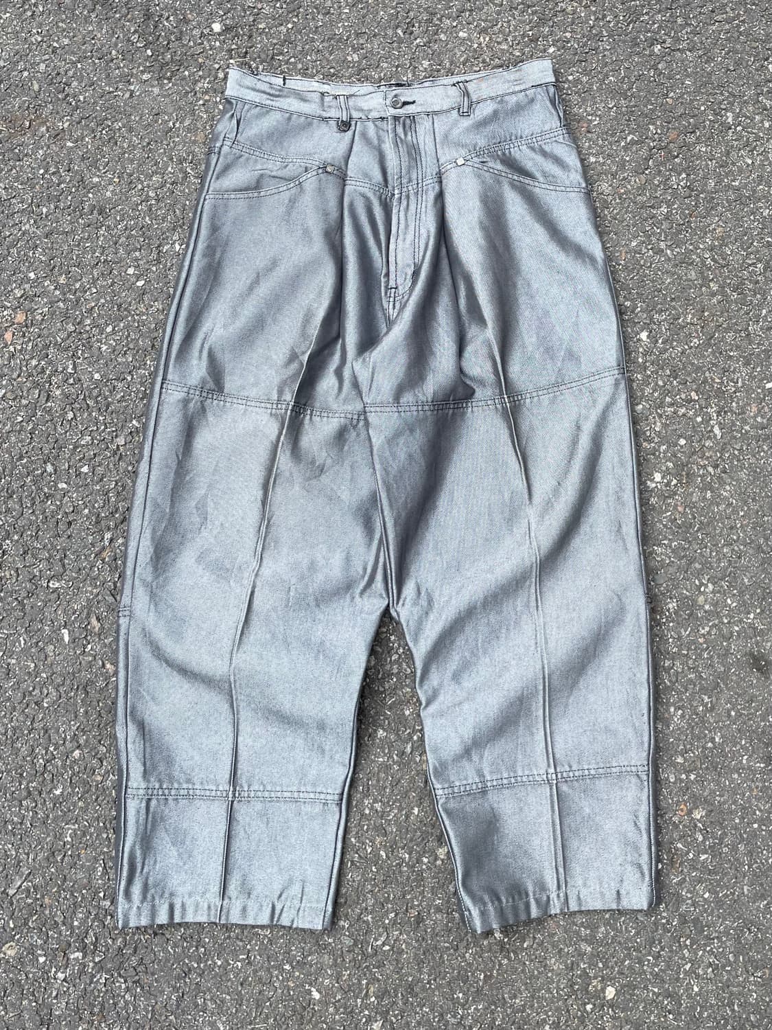 90‘s 펠레펠레 APALLE 핀턱 빅포켓 와이드 데님 팬츠 상품이미지8