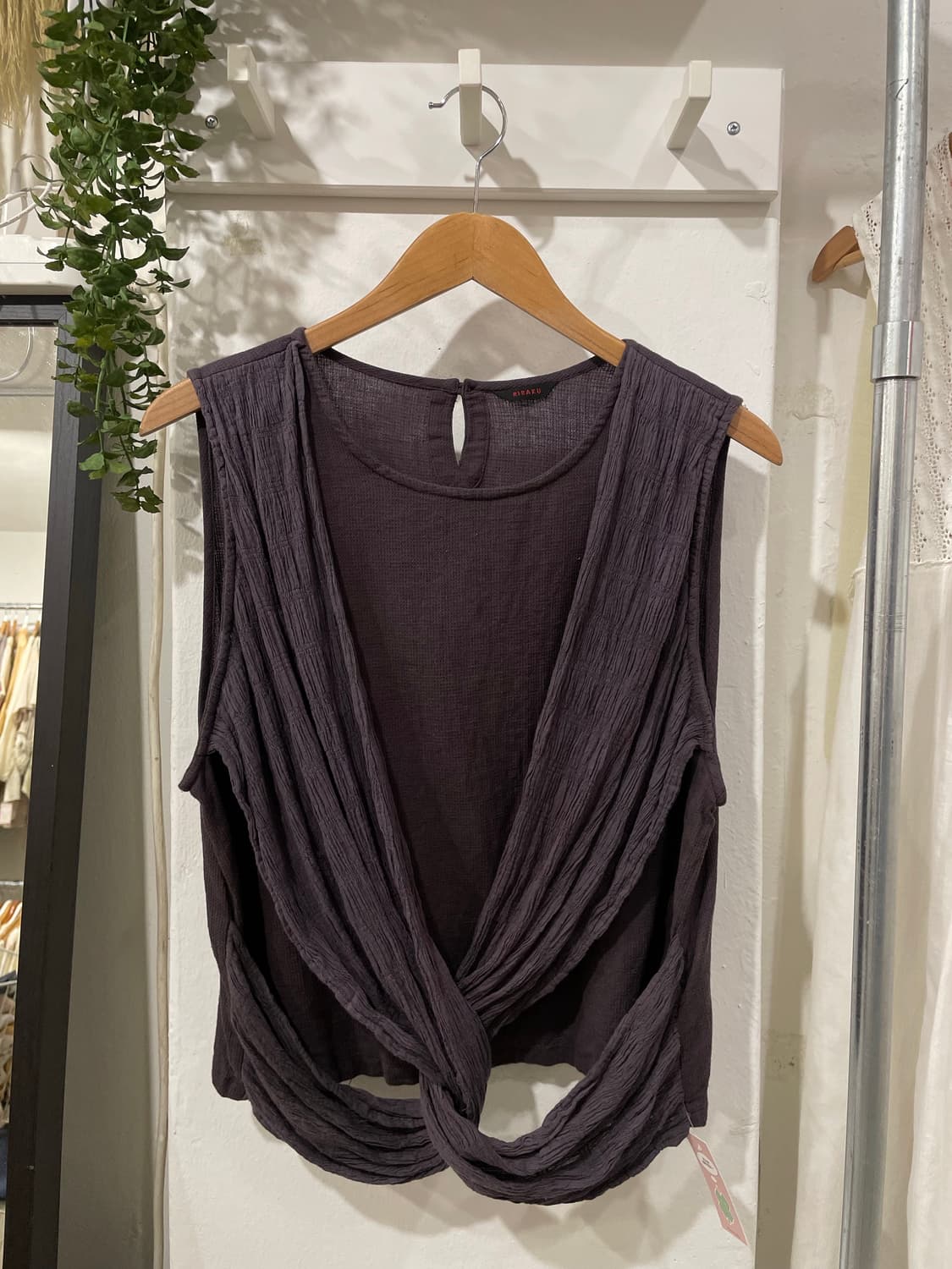 riraku draped sleeveless 상품이미지5