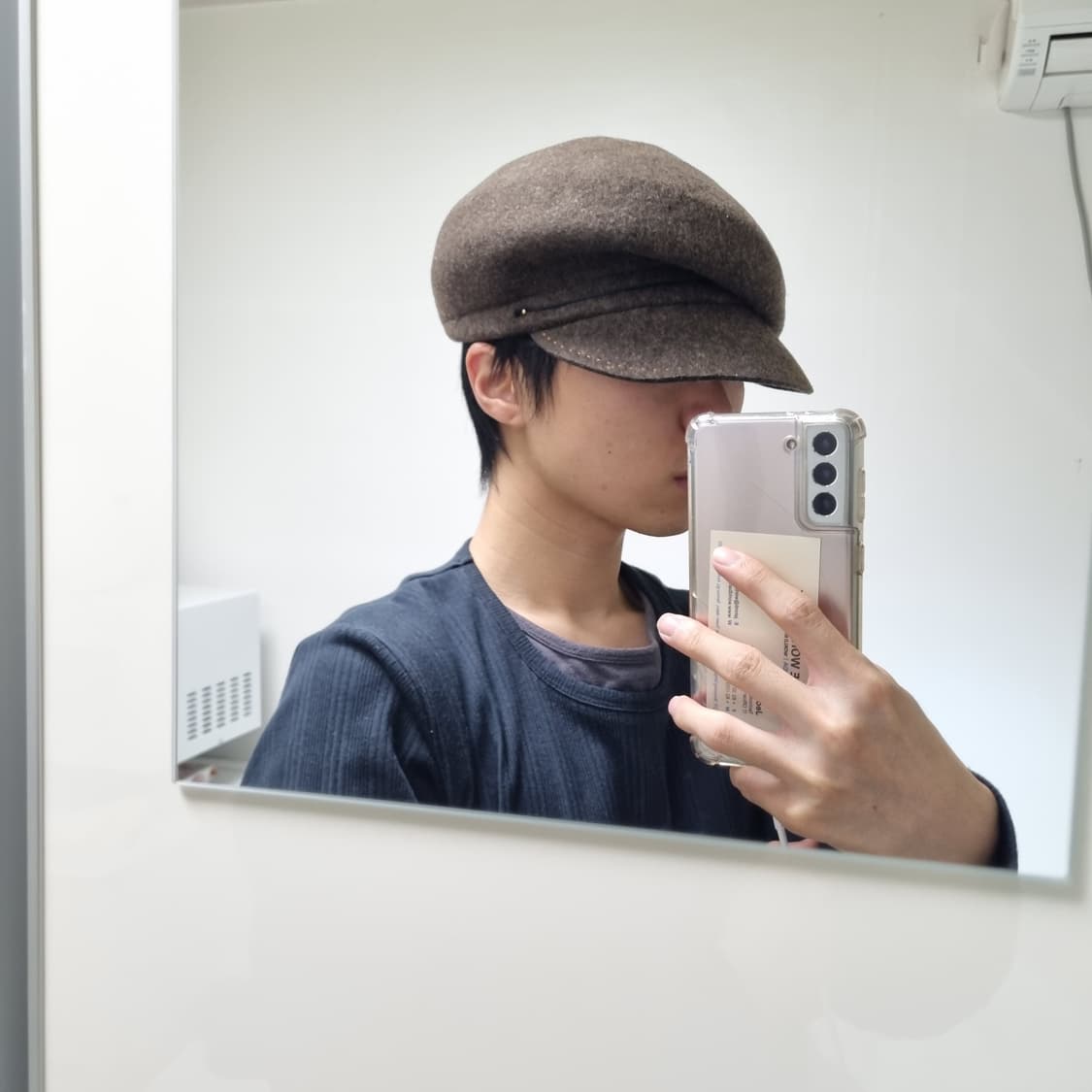 CA4LA 비대칭 울 캐스킷 브라운 상품이미지8
