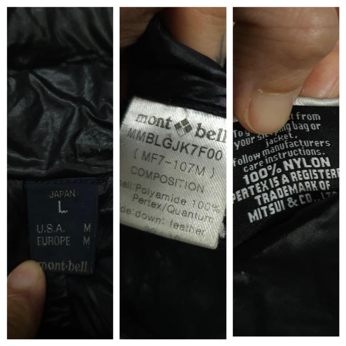 몽벨 800필파워 슈페리얼 패딩 L 상품이미지5