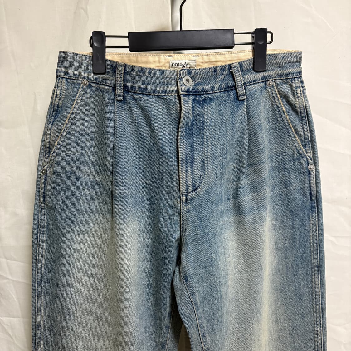 러프사이드 드레이프 데님팬츠 / 라이트블루, 1(29~30) 상품이미지2