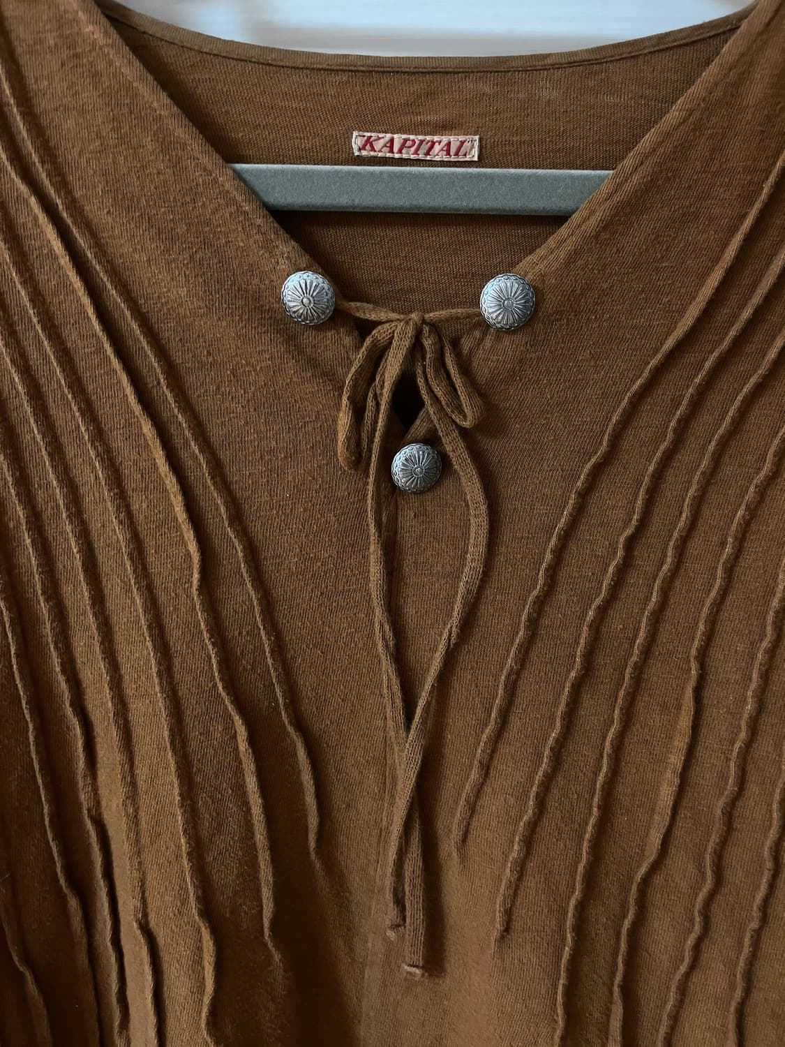 KAPITAL 캐피탈 브라운 헨리넥 니트 2사이즈 상품이미지2