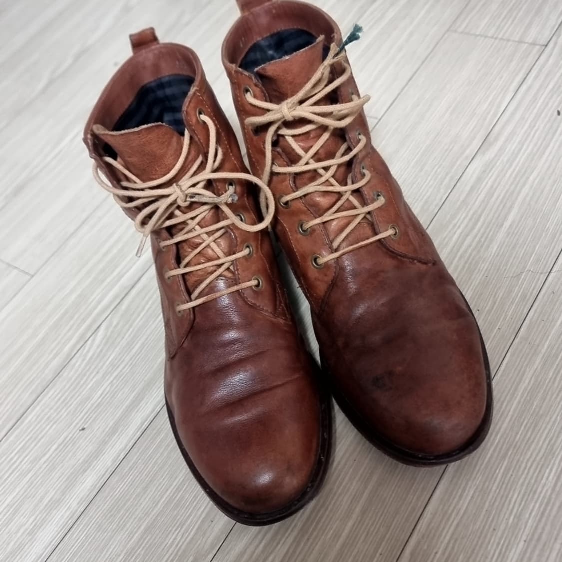 스페인제 캠퍼 빈티지 브라운 가죽 워커 부츠(270) 상품이미지3