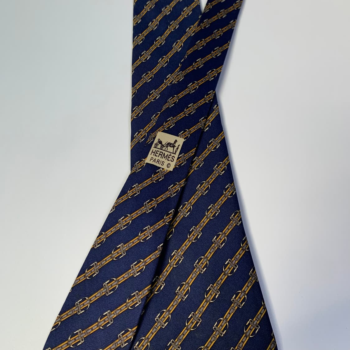 에르메스(HERMES) 명품 100실크 프랑스 빈티지넥타이 A등급 상품이미지4