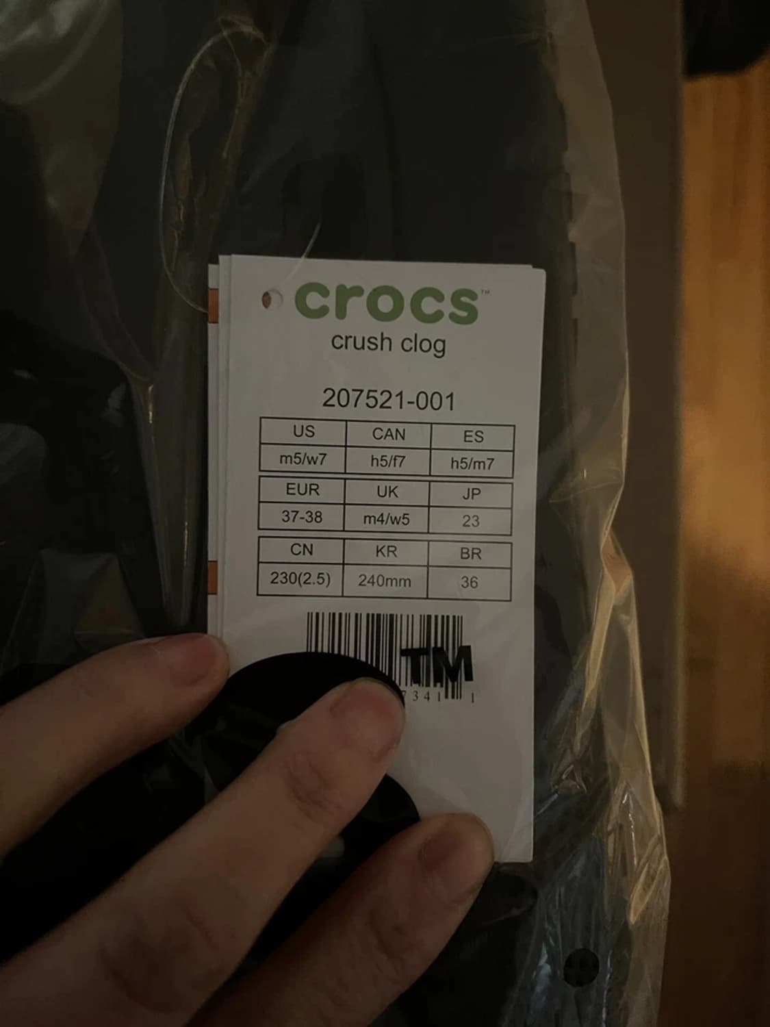 매장정품)) 클래식 크러쉬 클로그 블랙 207521-001 / 남녀공용 상품이미지6