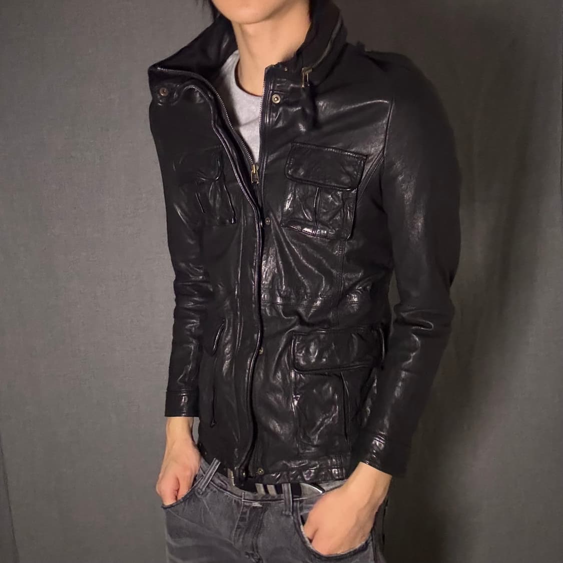 이태리 양가죽 포켓 자켓 상품이미지4