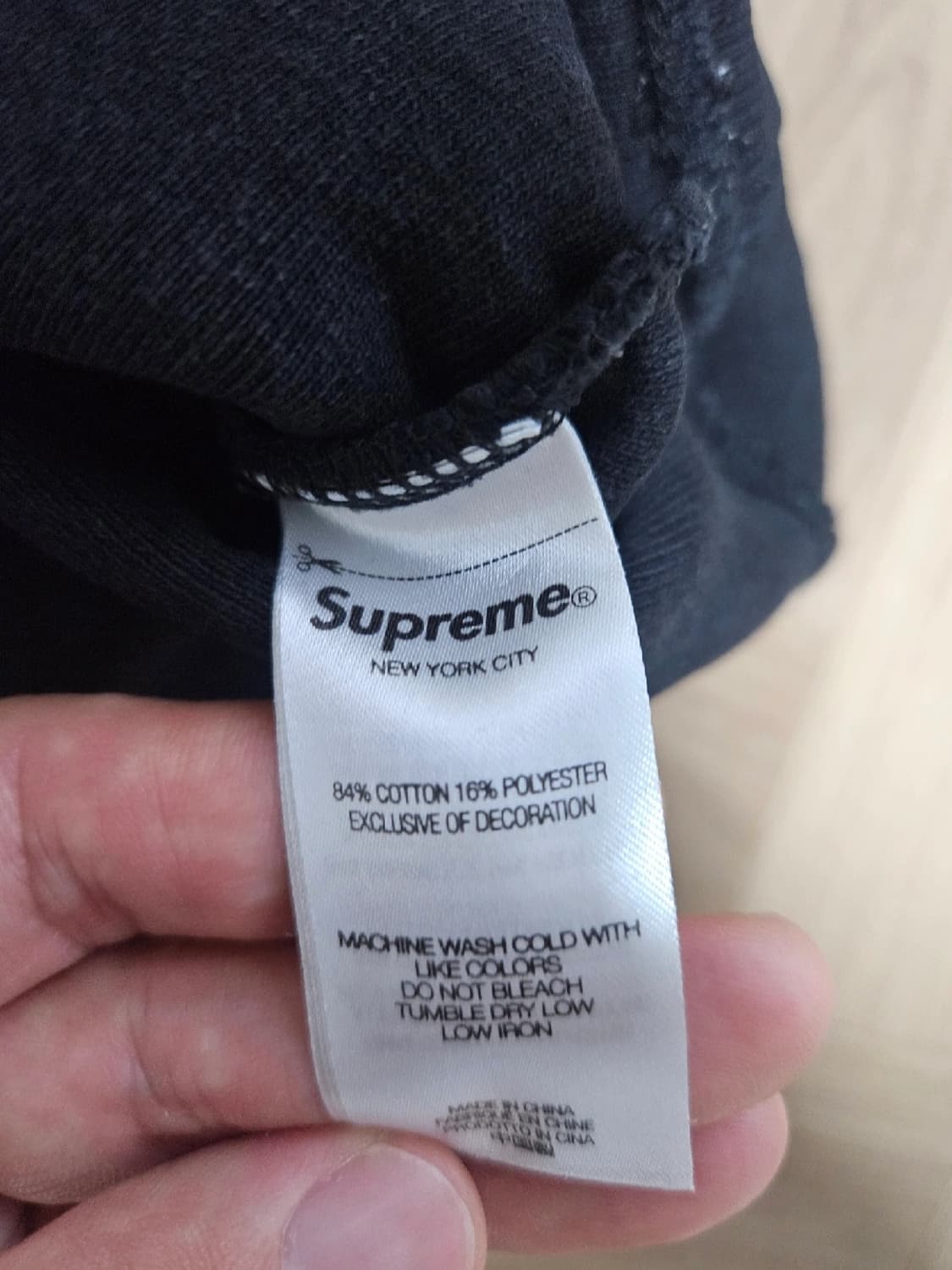 슈프림 인사이드 아웃 크루넥 블랙 L 상품이미지5