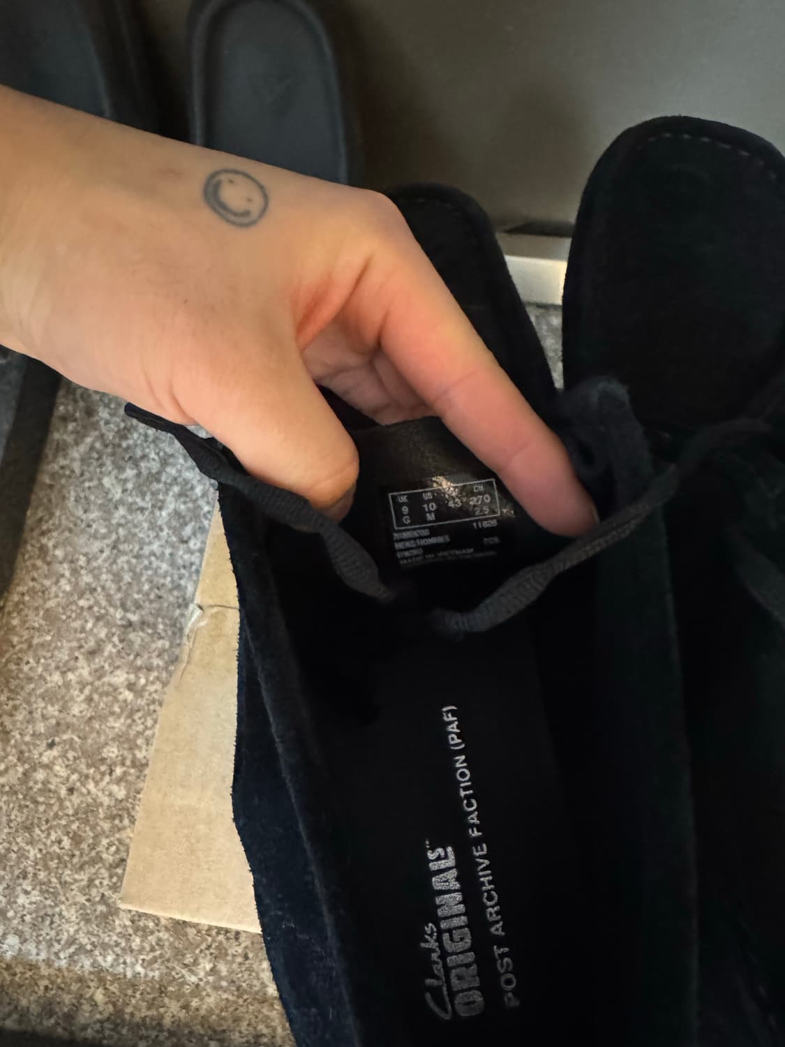 [270/UK9]포스트아카이브팩션(파프) x 클락스 왈라비BT 블랙 상품이미지6