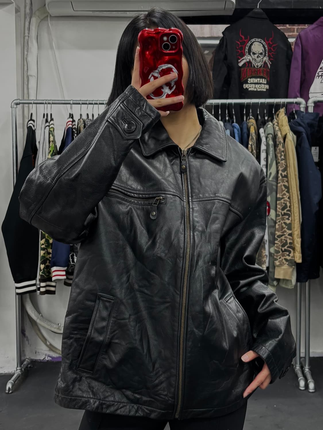 VTG 제뉴인 레더 레더자켓 상품이미지4