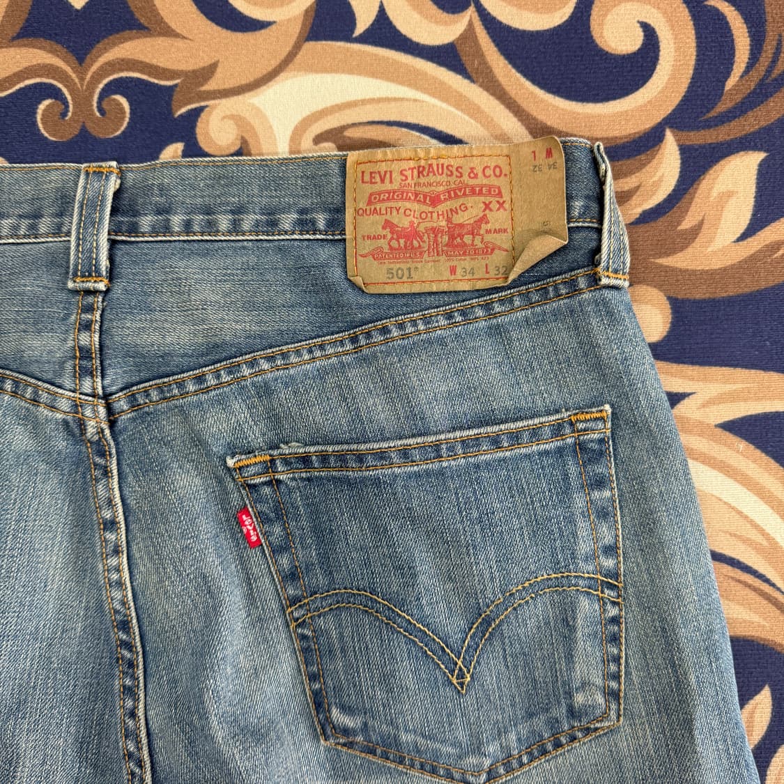 (34)00s리바이스 Levis501 워싱데님팬츠 상품이미지2